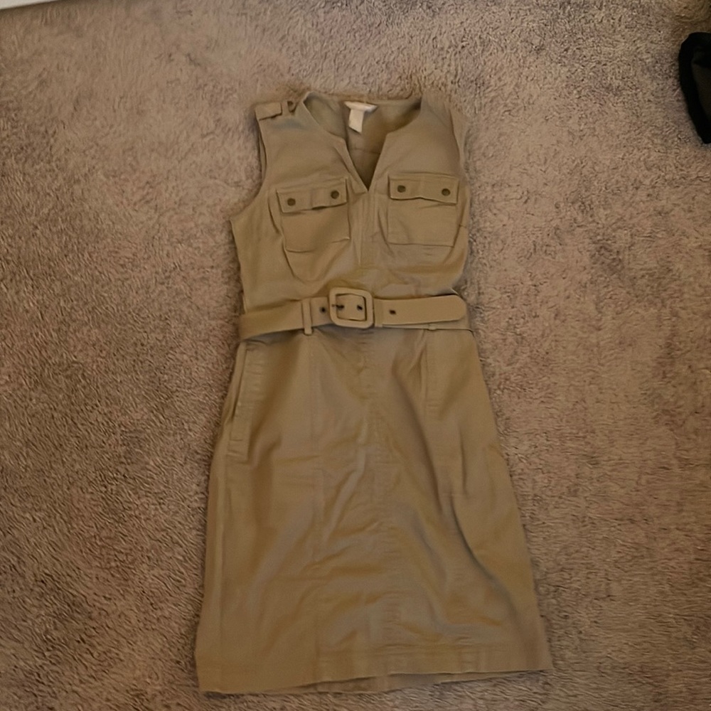 Banana Republic Tan Dress With Belt Size 2